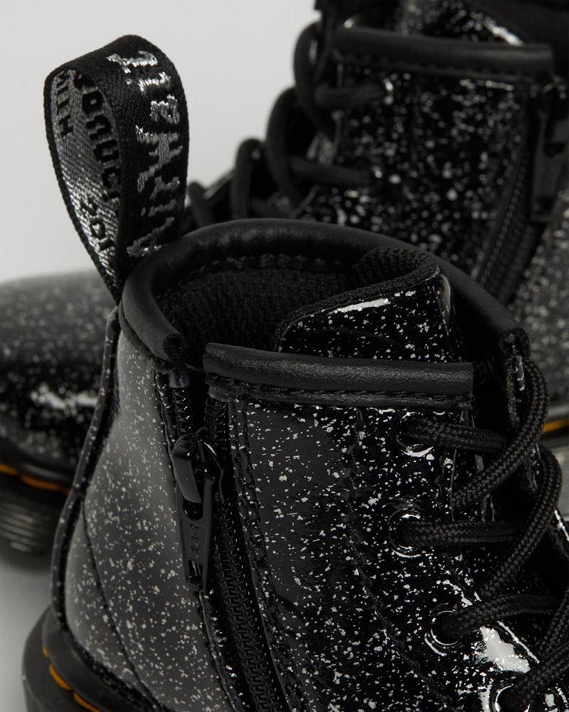 Dr Martens Infant 1460 Glitter Ankle Vrijetijdslaarzen Kinderen Zwart | NL 163YXF